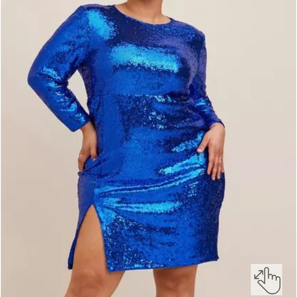 Torrid blue shimmer party dress